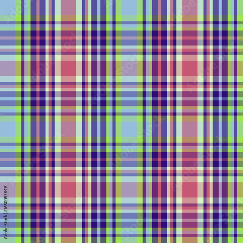 Blue and yellow plaid pattern fabric