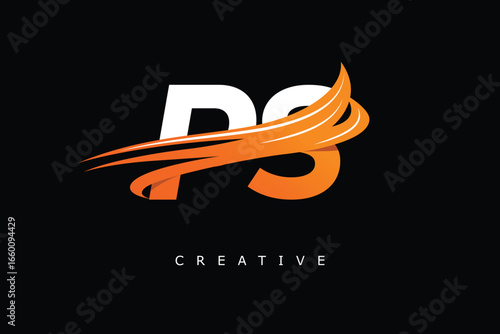 PS Dynamic Gradient Logo Modern Speed Symbol for Creative Branding & Professional Identity Design