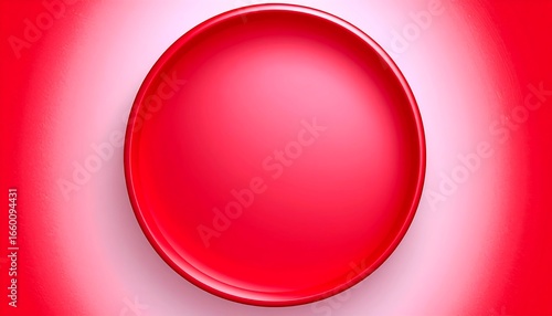 Free Download A vibrant, glossy red circular object is centered on a gradient background of pink and red tones. - GFXLoad