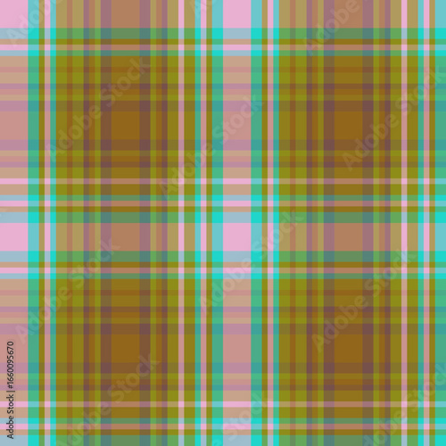 Purple and green plaid pattern fabric