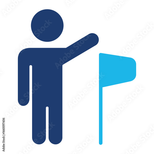 Travel Icon In Blue Monochrome Flat Design, Vector Illustration