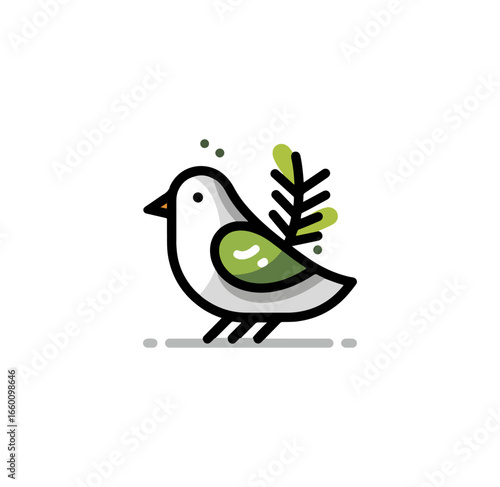 Bird illustration graphic design element