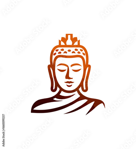 Buddha head illustration design