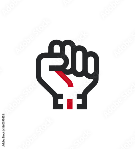 Clenched fist graphic symbol