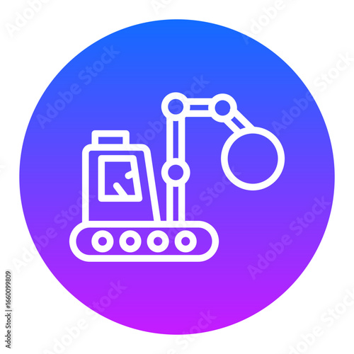 Demolition Crane Vector Icons