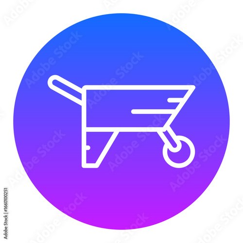 Wheelbarrow Vector Icons