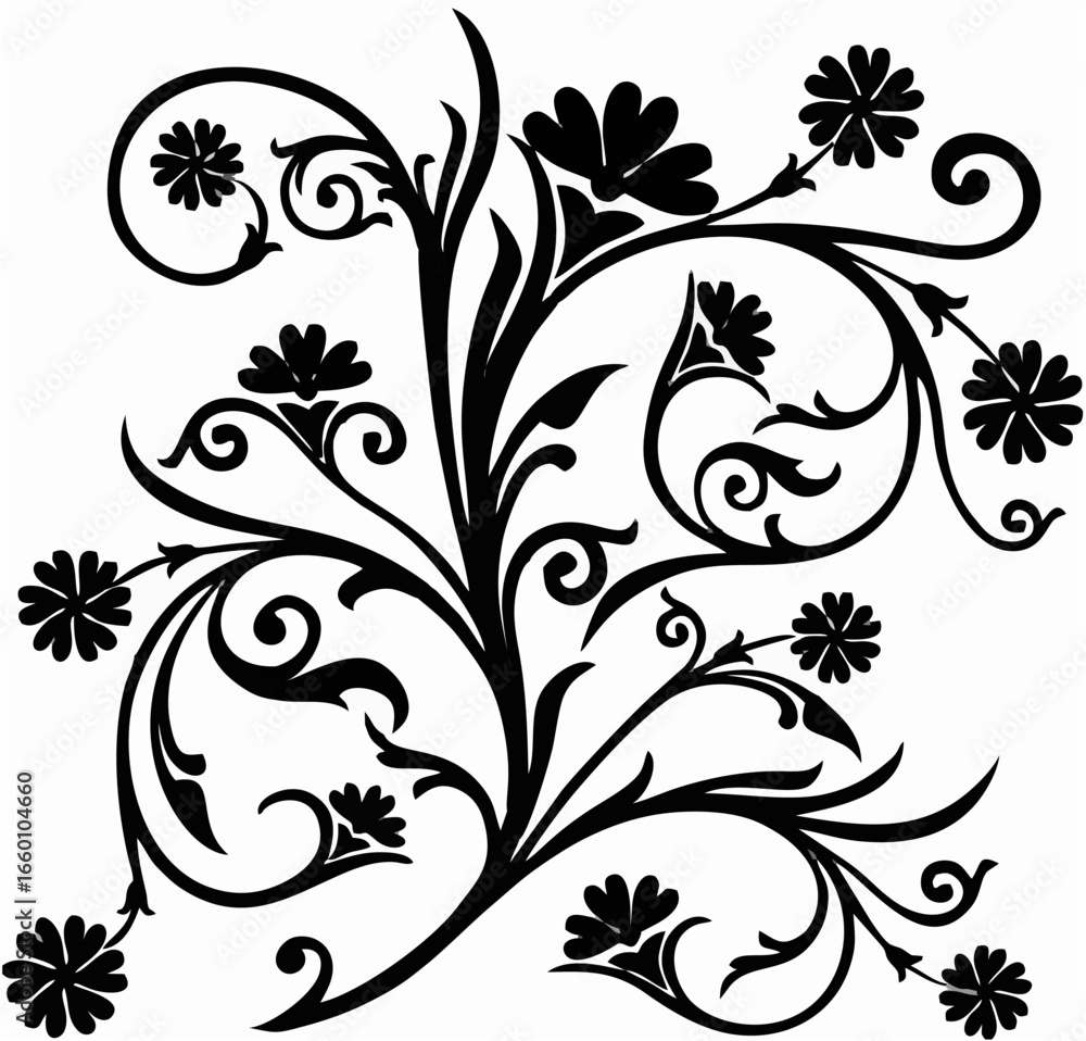 Obraz premium Scroll, cartouche, decor, vec...