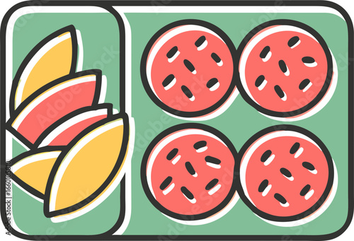 Pizza Toppings and Ingredients Pattern