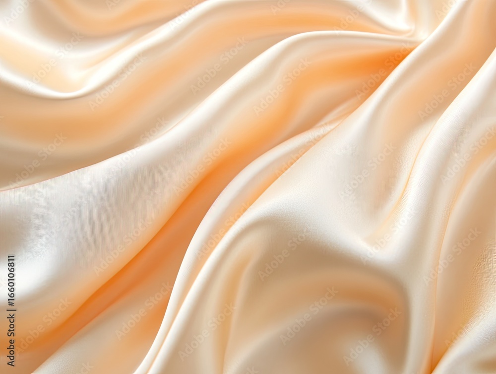 Obraz premium Soft, peachy silk draped in waves