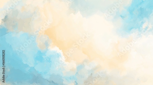 Abstract watercolor backgrounds with soft blues, beiges, light teal and cream, blank spaces for text or design, perfect for summer concept banners and vector illustrations.