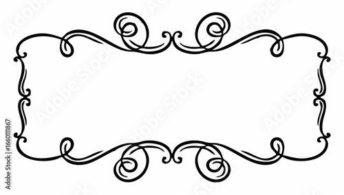 Vignette curl element. Decora...