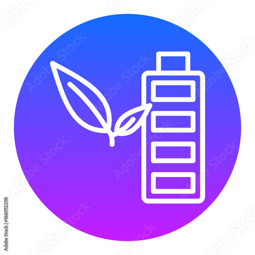 Eco Battery Vector Icons