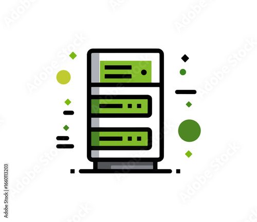 Server rack illustration