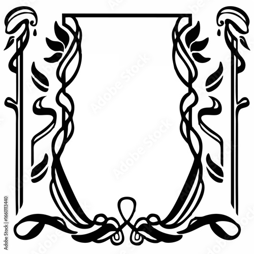 Art Nouveau style frame.eps