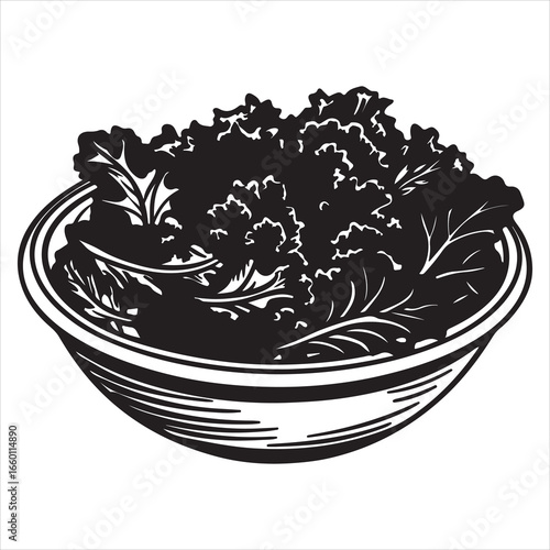 A Healthy and Fresh Kale Salad, a Nutrient-Rich and Vibrant Superfood Meal with a Variety of Fresh Greens, Nuts, and a Zesty Vinaigrette