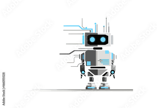 Stylish futuristic robot illustration