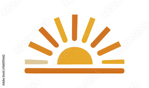 Sunrise or sunset graphic design