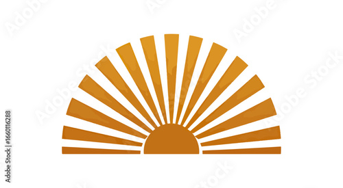 Warm orange sun graphic design