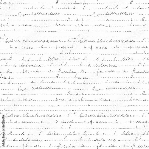 Seamless poetry pattern with handwritten unreadable text. Underlining words in a sentence, strikethrough, highlight text.