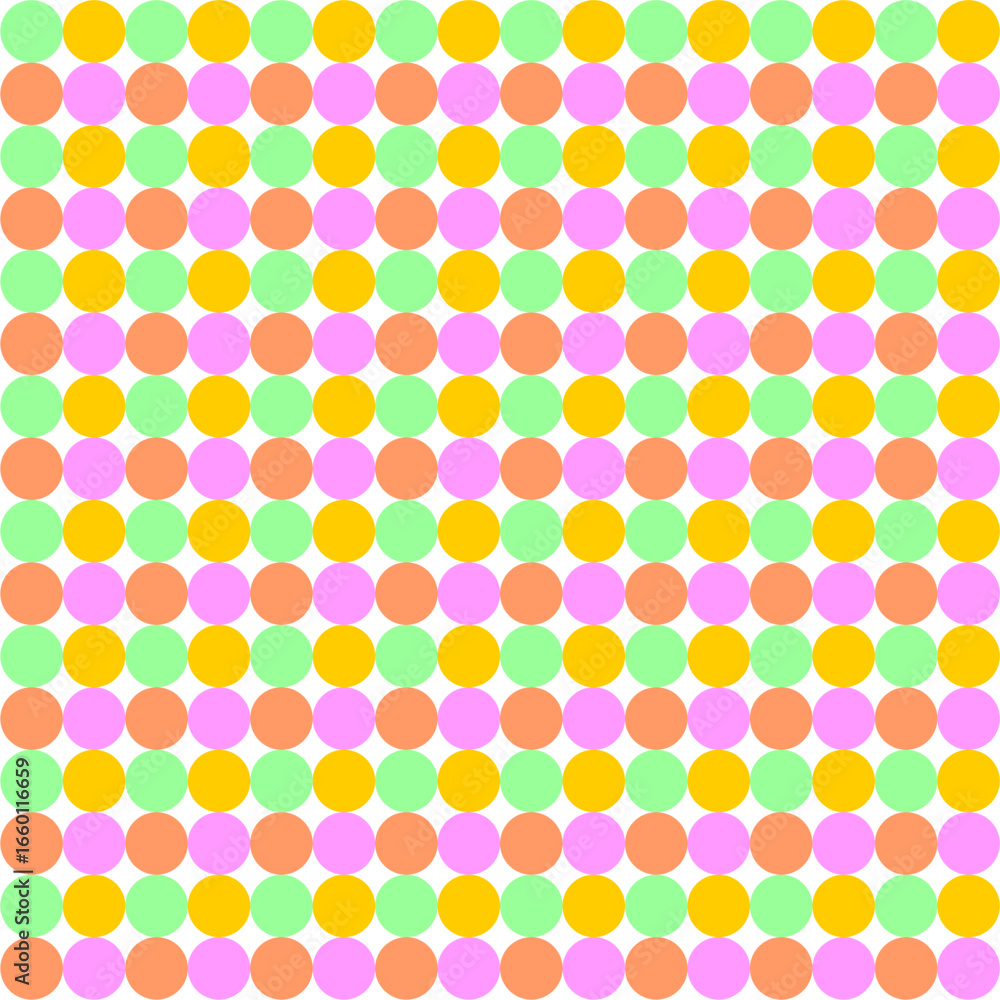 Seamless pattern with polka dot circles vector artistic print for textile paper decor wallpaper background endless creative art