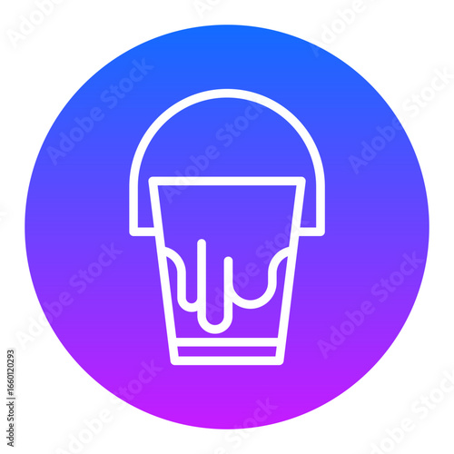 Milk Bucket Vector Icons