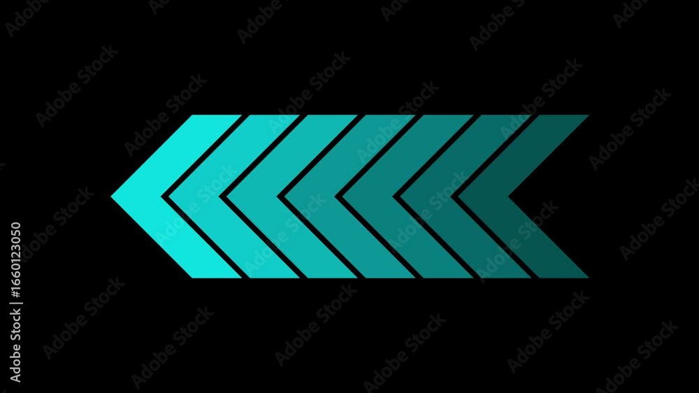 Arrow loading icon concept animation, arrows left concept, arrow looping animation left direction concept, arrow loading icon animation. Abstract directional arrow icon animation .