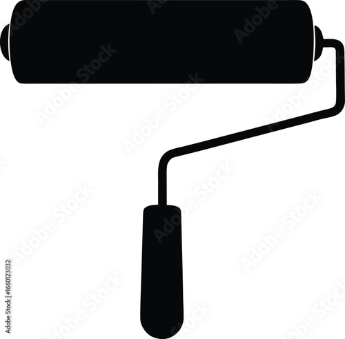 Paint roller tool simple design icon