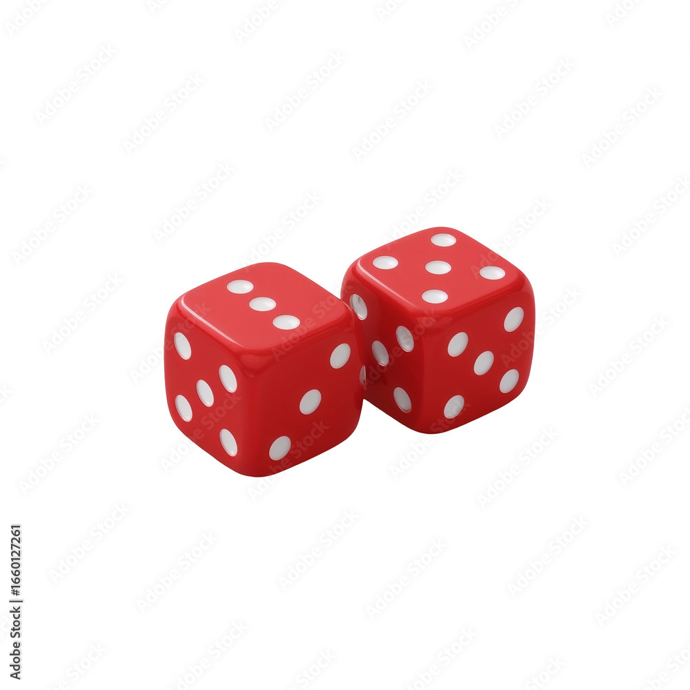 red dice on white background red dice on white background