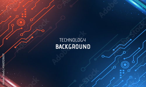 Abstract technology background circuit electric line style. Digital futuristic machine learning design. AI sign for graphic design, logo, website, social media, mobile app, UI. Vector illustration