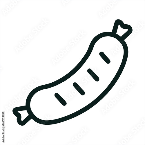 hot dog line art icon