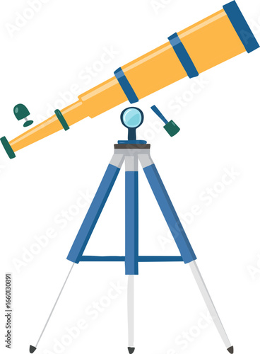 Telescope Icon – Astronomy, Stargazing, Space, Science Symbol