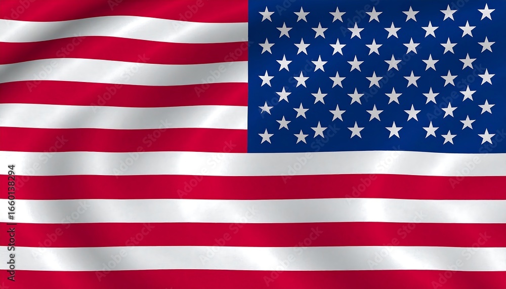 Naklejka premium US flag waving with patriotic symbol.