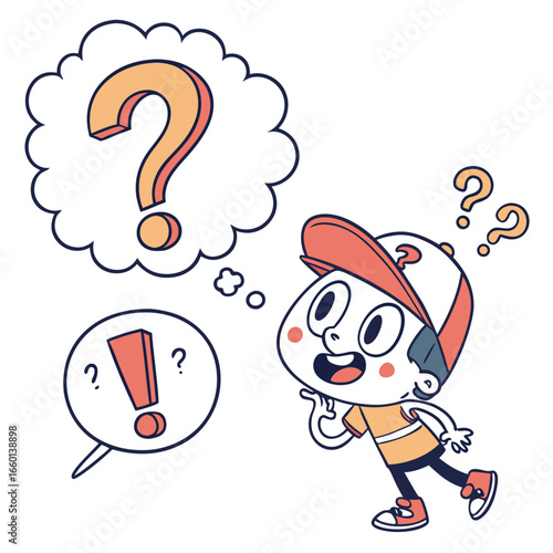 A playful collection of twelve unique cartoon question mark icons with a funny and inquisitive theme suitable for various digital and print applications