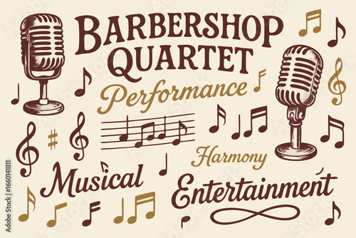 Barbershop Quartet Performance Illustration