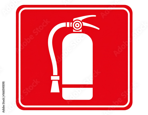 Red Fire Extinguisher Safety Sign Vector, Transparent PNG