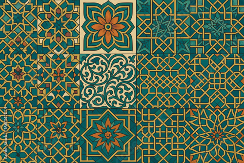 Islamic Pattern Tiles, Illustration
