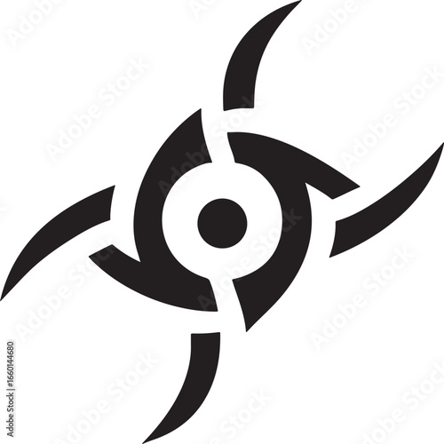 Contemporary Neo-Tribal Silhouette Vector