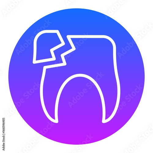 Broken Tooth Vector Icons
