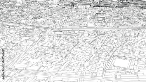 Intricate Urban Wireframe
