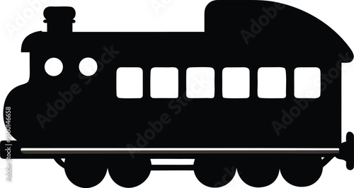 Vector filled icons of rail transport for travel and industry traffic detailed and