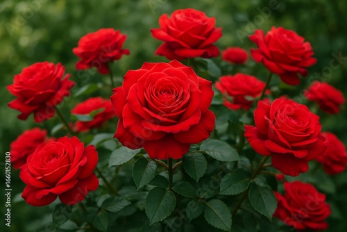 Beautiful Red Rose on Tree