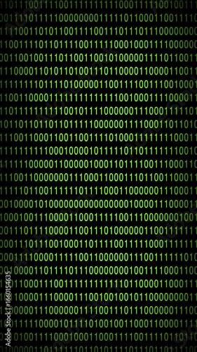 Binary numbers encircling vertical video. Binary code abstract animation. Binary code numbers sequence animation