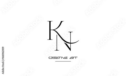 NK, KN, N, K abstract letters logo monogram