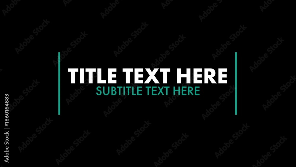 Regular Clean Business Title Intro Stock Template | Adobe Stock