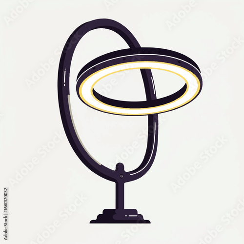 Modern ring light design illuminates creativity for professional content creation and studio lighting