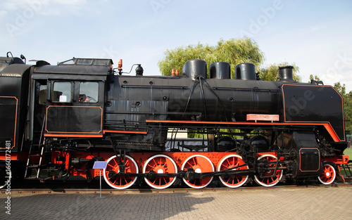 Wallpaper Mural Black old steam locomotive at a museum exhibition, industry Torontodigital.ca