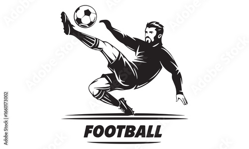 Soccer Player Kick Silhouette