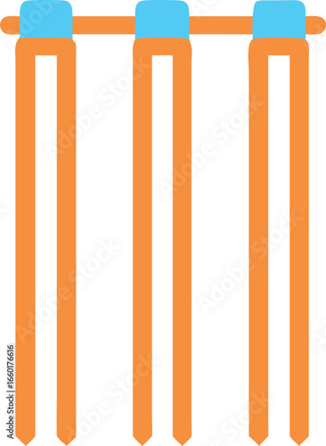 cricket stumps vector