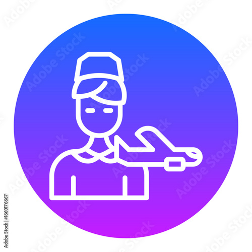 Air Hostess Vector Icons