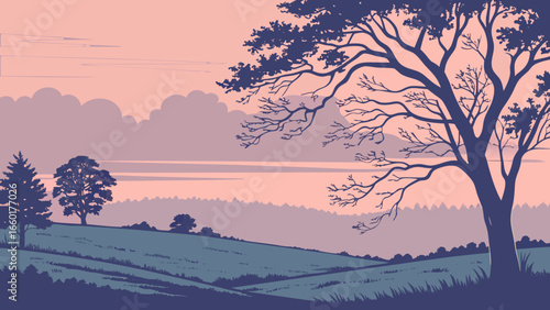 soft gradient sky at dawn